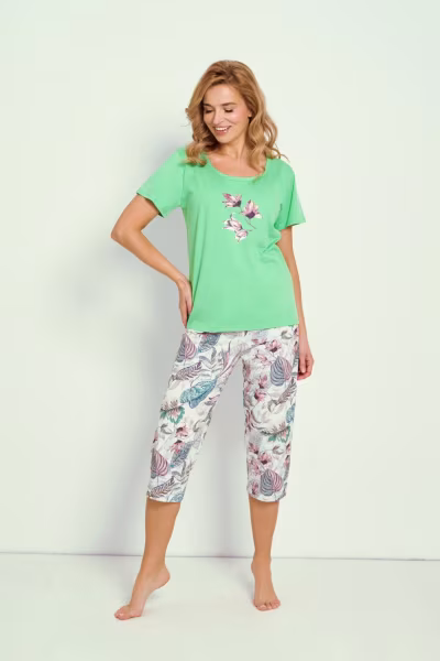 Piżama Damska Model Lia 3344 Green - Taro — zdjęcie 1
