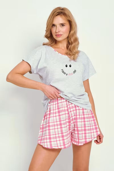 Piżama Damska Model Matilda 3352 Grey Melange - Taro — zdjęcie 2