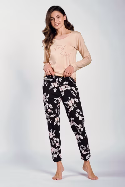Piżama Damska Model Katie 3234 Brzoskwinia - Taro — zdjęcie 1