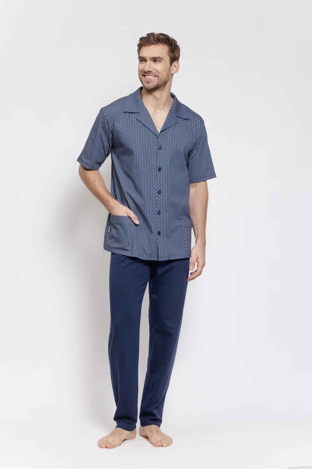 Piżama Męska Model Robin 3584 Navy - Taro