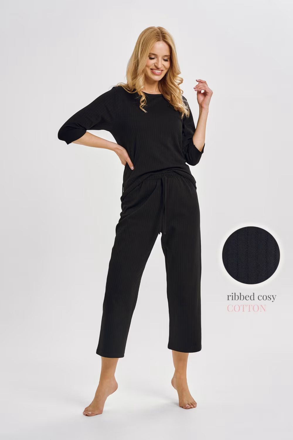 Piżama Damska Model Melania 3445 Black - Taro