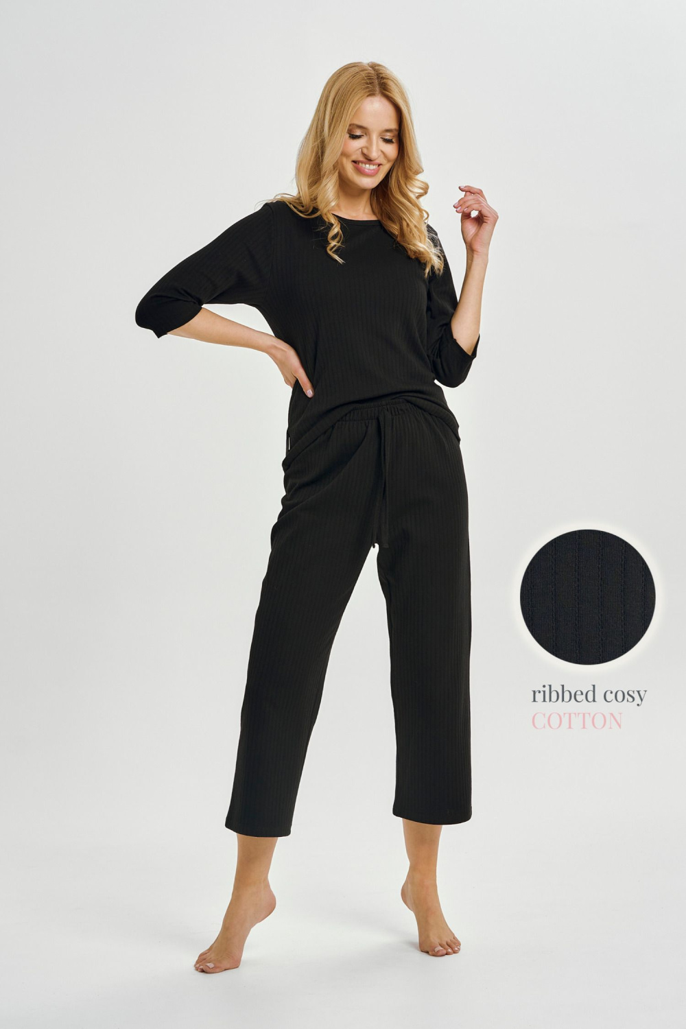 Piżama Damska Model Melania 3445 Black - Taro