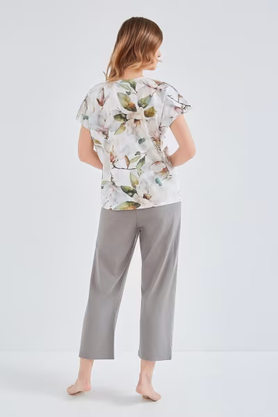 Piżama Damska Model Diana 3607 White - Taro — zdjęcie 2