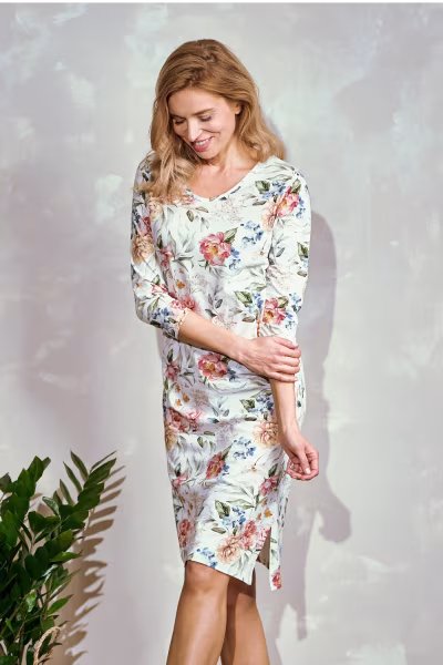 Koszulka nocna Koszula Nocna Model Louisa 3248 White - Taro — zdjęcie 3