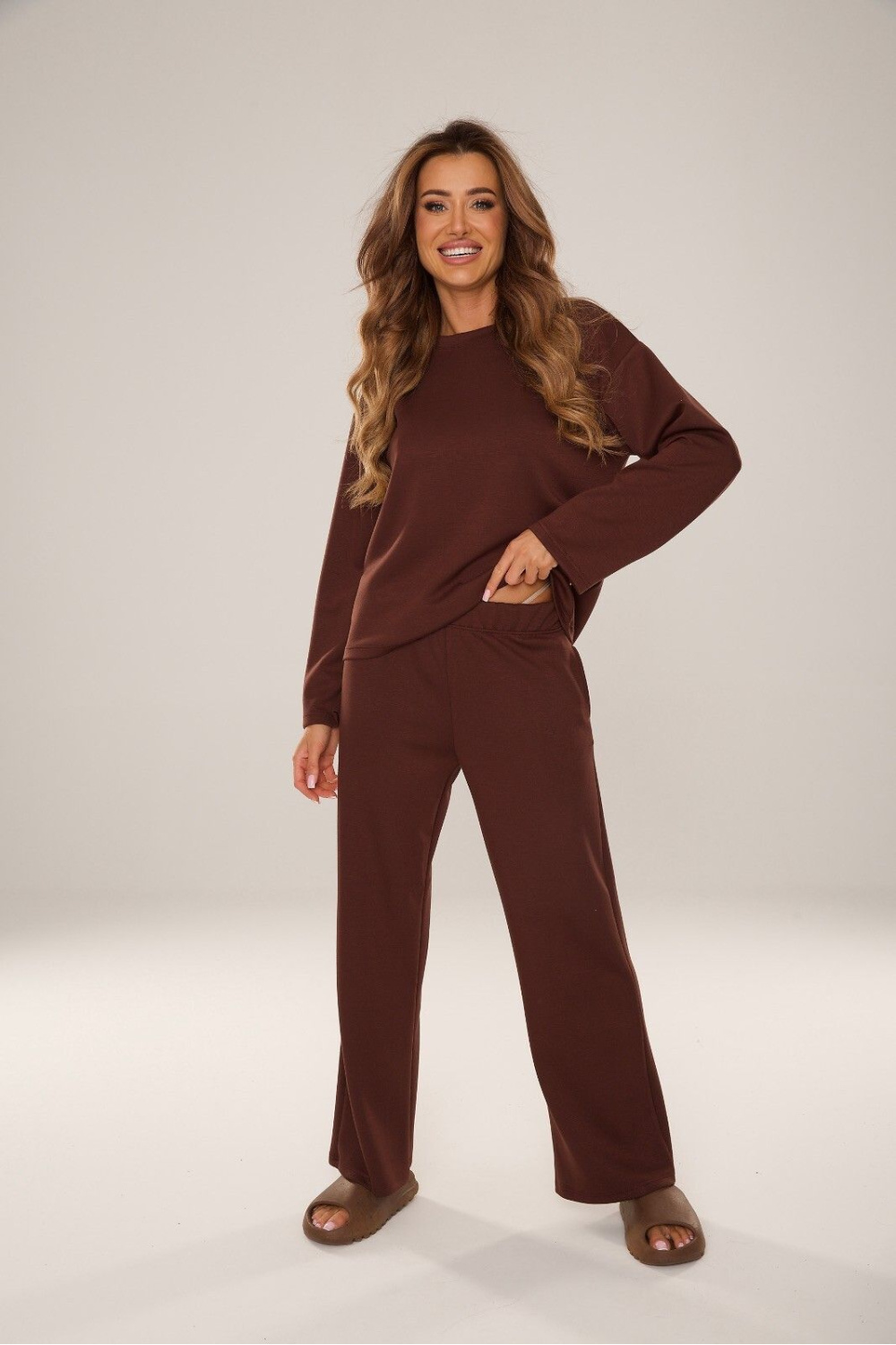 Spodnie Dres Damski Model Butter 886 Czekolada - De Lafense