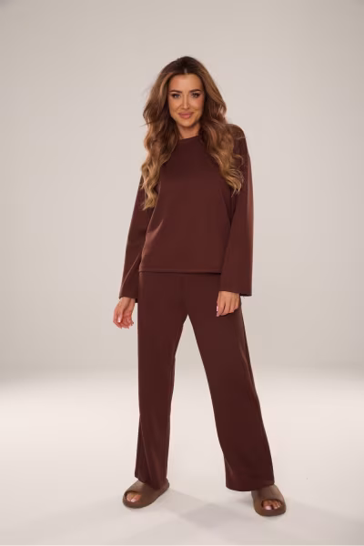 Spodnie Dres Damski Model Butter 886 Czekolada - De Lafense — zdjęcie 2