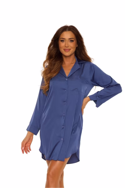 Koszulka nocna Koszula Nocna Model Condelia 760 Jeans - De Lafense — zdjęcie 1
