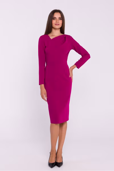Sukienka Model S376 Śliwka - Stylove — zdjęcie 2