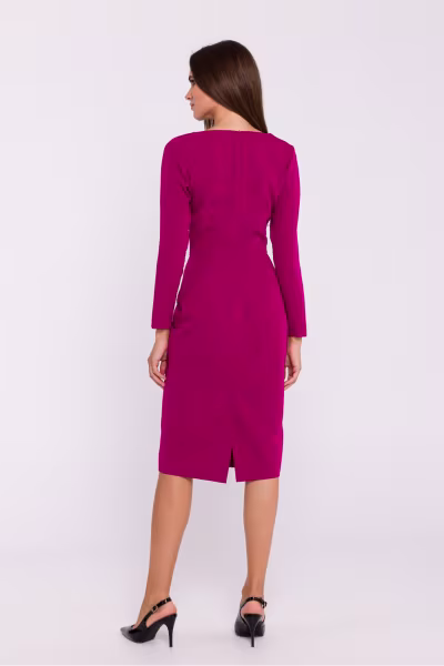 Sukienka Model S376 Śliwka - Stylove — zdjęcie 3