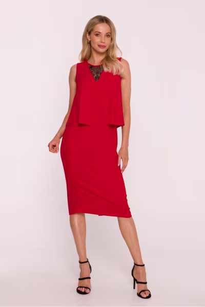 Sukienka Model S422 Red - Stylove — zdjęcie 2