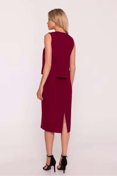 Sukienka Model S422 Bordo - Stylove — zdjęcie 3