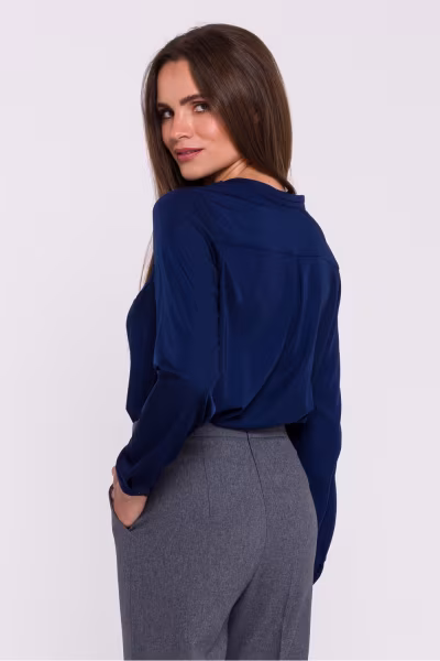 Bluzka Model S375 Navy - Stylove — zdjęcie 3