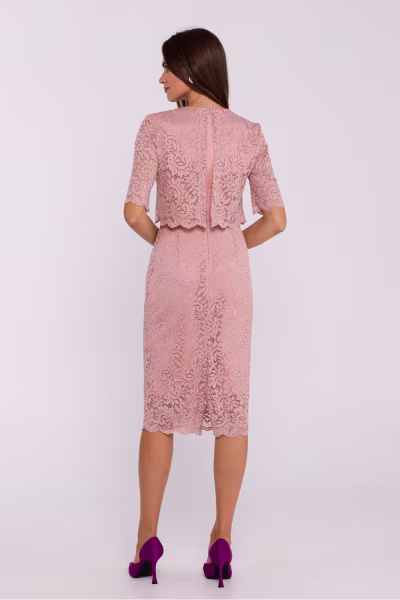 Sukienka Model S379 Powder Pink - Stylove — zdjęcie 3