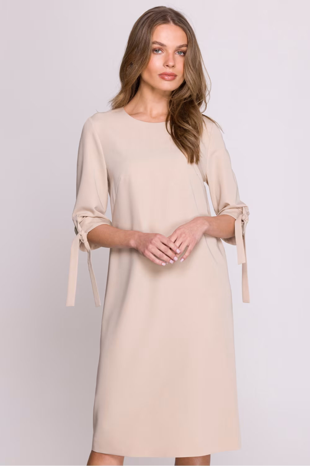 Sukienka Model S393 Beige - Stylove