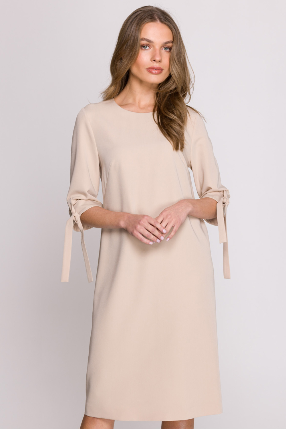 Sukienka Model S393 Beige - Stylove