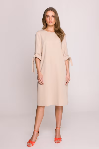 Sukienka Model S393 Beige - Stylove — zdjęcie 2