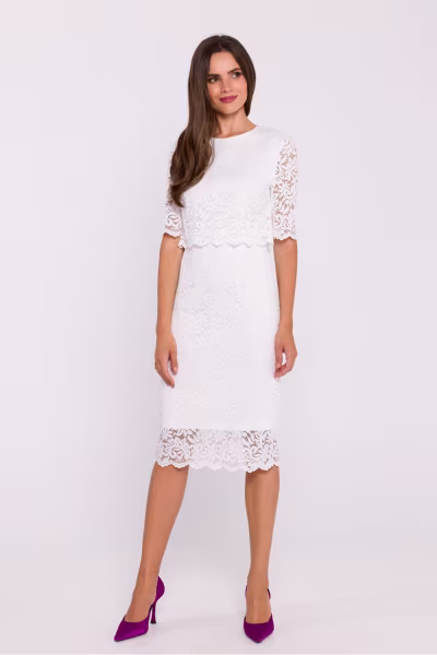 Sukienka Model S379 Ecru - Stylove — zdjęcie 2
