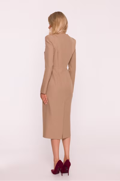 Sukienka Model S412 Beige - Stylove — zdjęcie 2