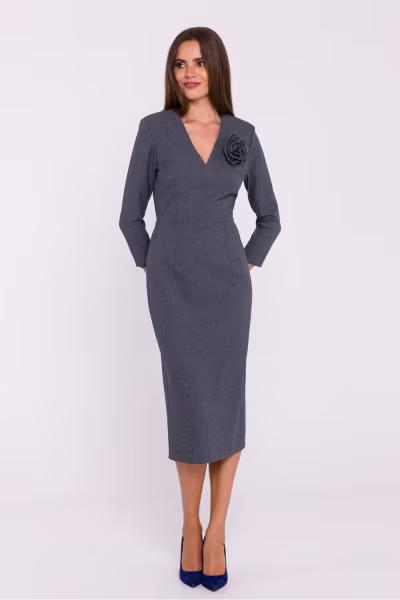 Sukienka Model S372 Grey - Stylove — zdjęcie 2