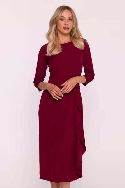 Sukienka Model S425 Bordo - Stylove — zdjęcie 1
