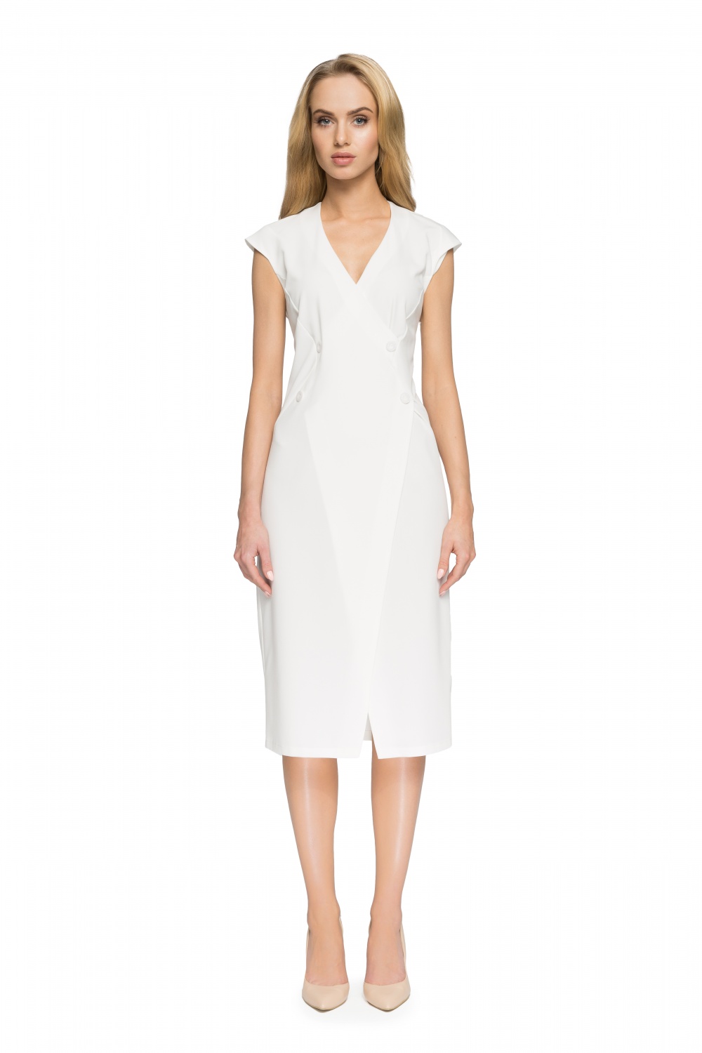 Sukienka Model S068 Ecru - Stylove