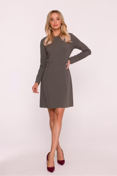 Sukienka Model S419 Khaki - Stylove — zdjęcie 2