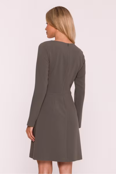 Sukienka Model S419 Khaki - Stylove — zdjęcie 3