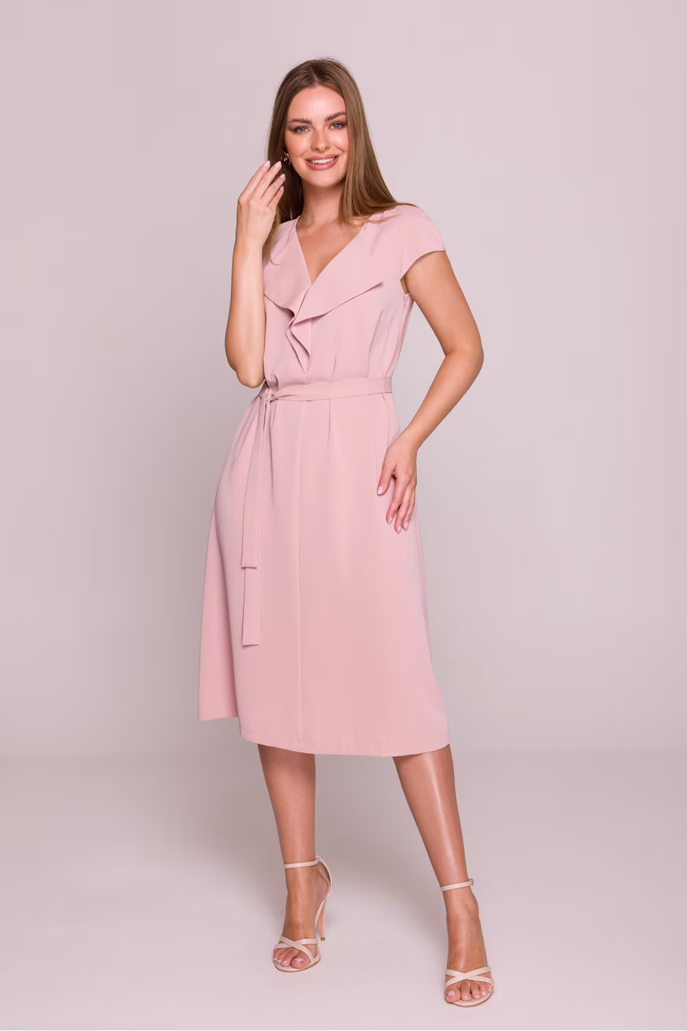Sukienka Model S411 Powder Pink - Stylove