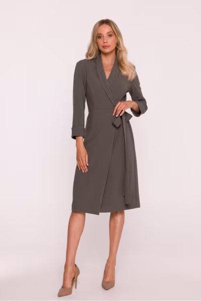 Sukienka Model S415 Khaki - Stylove — zdjęcie 2
