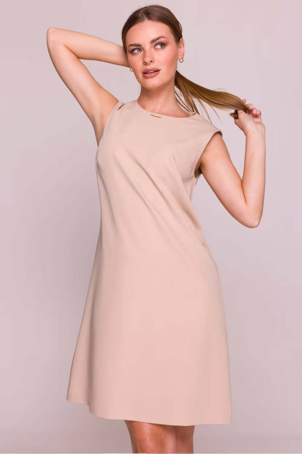 Sukienka Model S408 Beige - Stylove