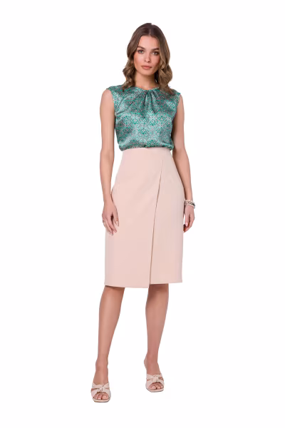 Spódnica Model S343 Beige - Stylove — zdjęcie 2