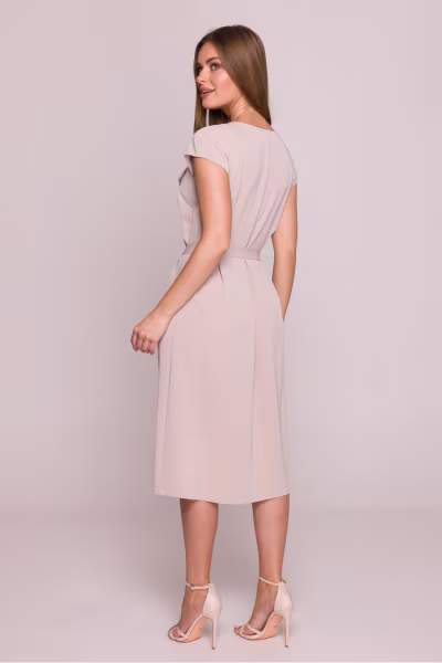 Sukienka Model S411 Beige - Stylove — zdjęcie 2