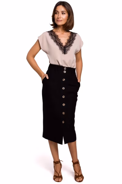 Bluzka Model S206 Beige - Stylove — zdjęcie 2
