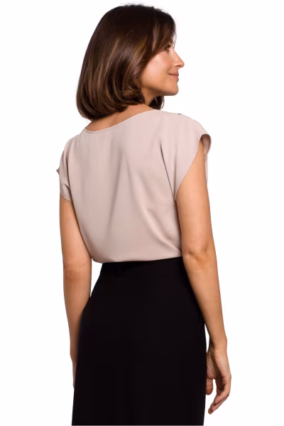 Bluzka Model S206 Beige - Stylove — zdjęcie 3