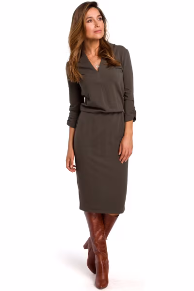 Sukienka Model S194 Khaki - Stylove — zdjęcie 1
