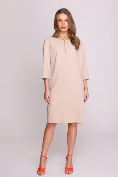 Sukienka Model S394 Beige - Stylove — zdjęcie 2