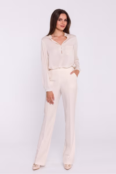 Spodnie Damskie Model S371 Kość Słoniowa - Stylove — zdjęcie 1