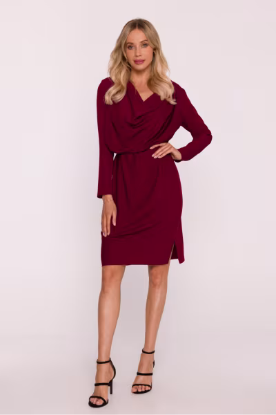 Sukienka Model S428 Bordo - Stylove — zdjęcie 2