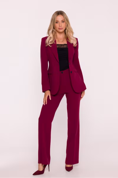 Spodnie Damskie Model S418 Bordo - Stylove — zdjęcie 2