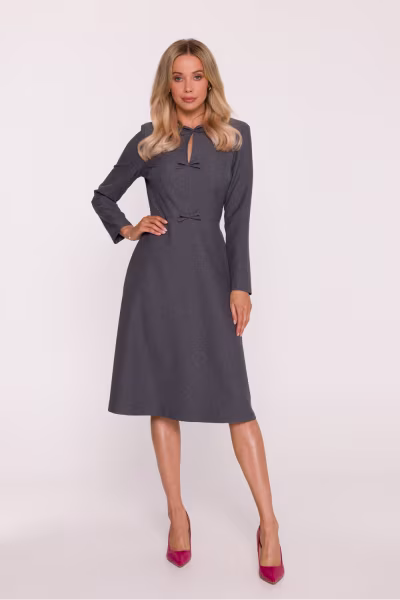 Sukienka Model S413 Grey - Stylove — zdjęcie 2