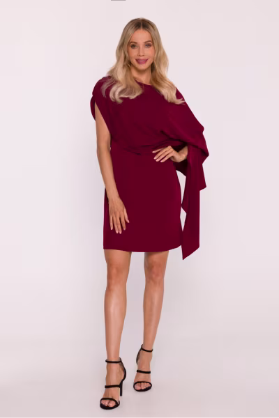 Sukienka Model S423 Bordo - Stylove — zdjęcie 2