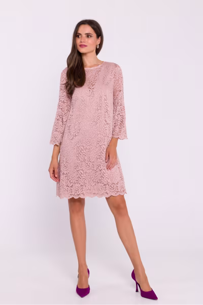 Sukienka Model S380 Powder Pink - Stylove — zdjęcie 2