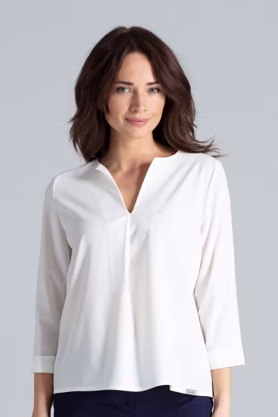 Bluzka Model L035 Ecru - Lenitif — zdjęcie 1