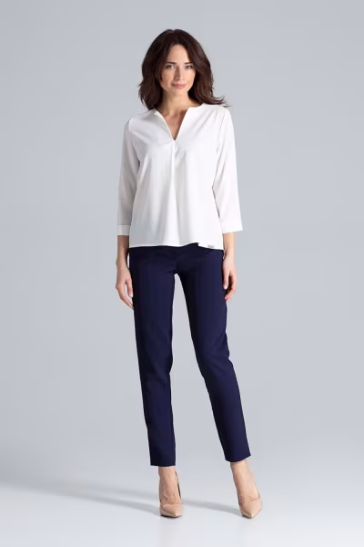 Bluzka Model L035 Ecru - Lenitif — zdjęcie 2