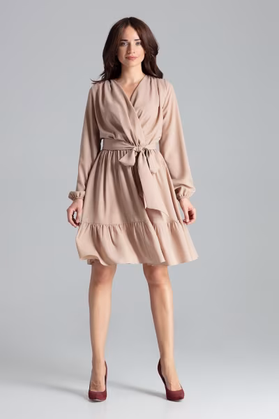 Sukienka Model L053 Beige - Lenitif — zdjęcie 2