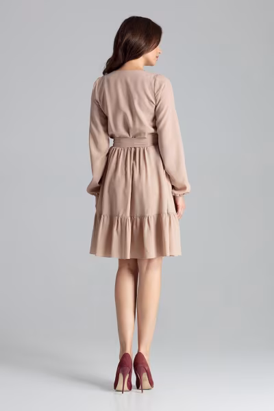 Sukienka Model L053 Beige - Lenitif — zdjęcie 3