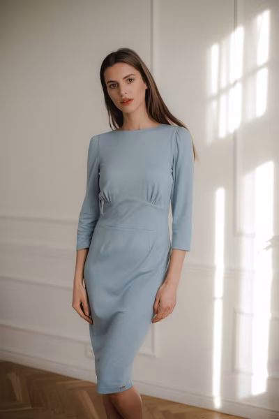 Sukienka Model L079 Blue - Lenitif — zdjęcie 1