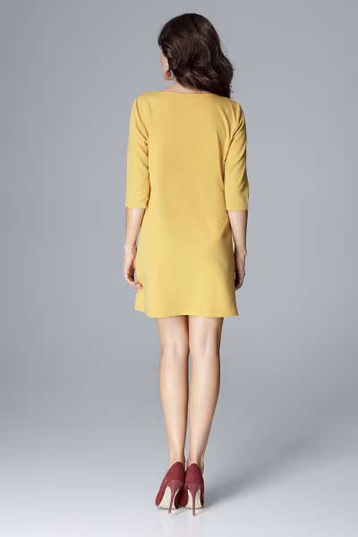 Sukienka Model L001 Yellow - Lenitif — zdjęcie 3