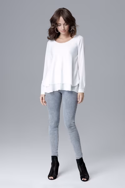 Bluzka Model L020 Ecru - Lenitif — zdjęcie 1