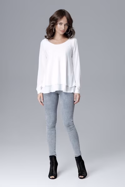 Bluzka Model L020 Ecru - Lenitif — zdjęcie 2